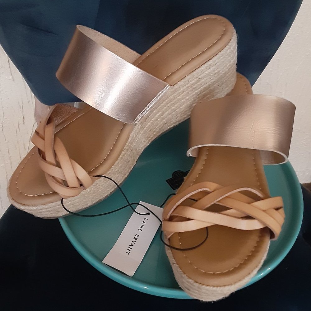 New Lane Bryant Sandals women's size 8 w tan